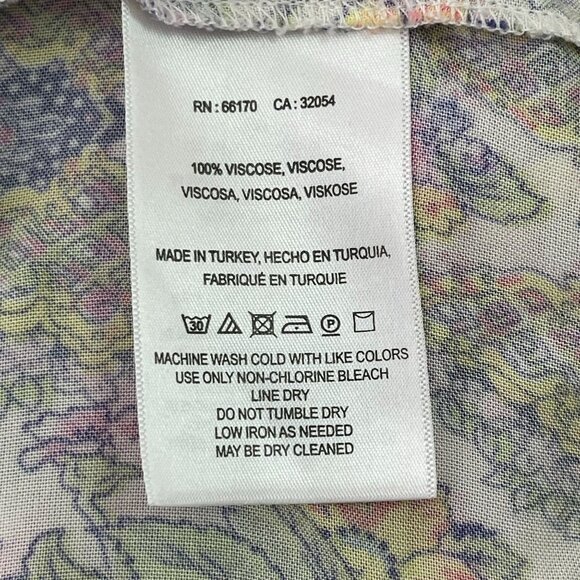 Maeve by Anthropologie Women's Yellow Ceresco Peasant Boho Floral Blouse Small - Picture 7 of 10